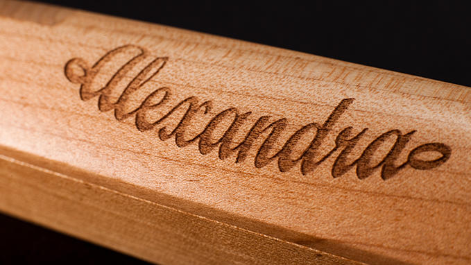 Personalisation of wooden objects with Graphograph laser