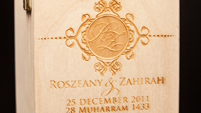 Laser engraving for decorating wine cases