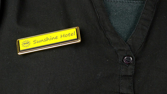 For your top-of-the-range badges, choose the gold coloured badge holder frame