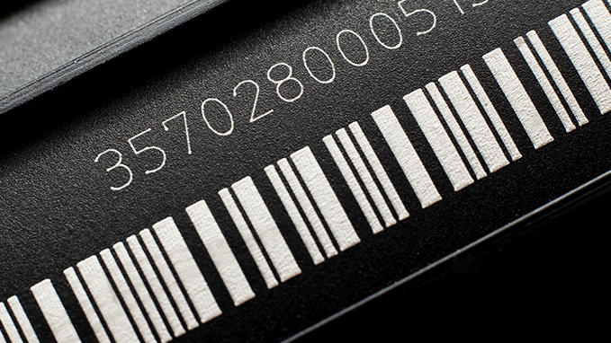 Marking of barcodes on plastic parts